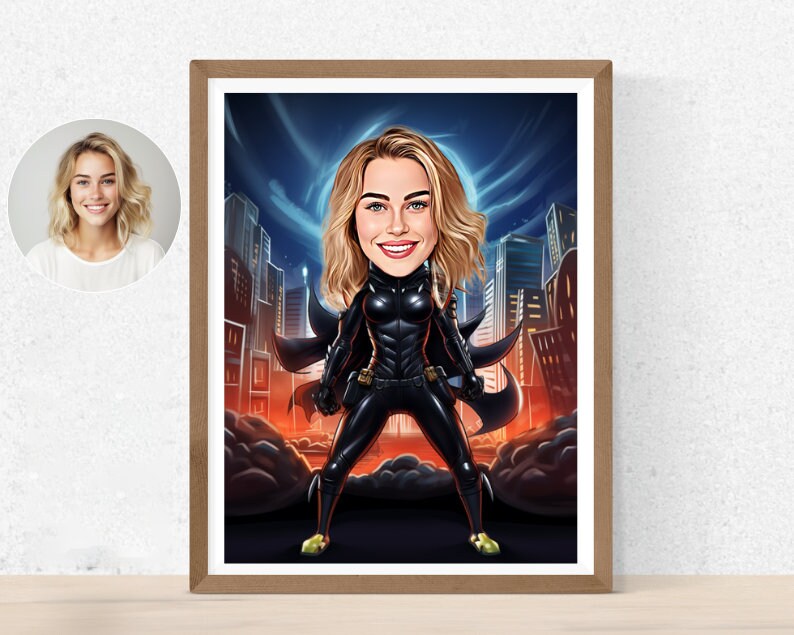 Personalised Catwoman Caricature