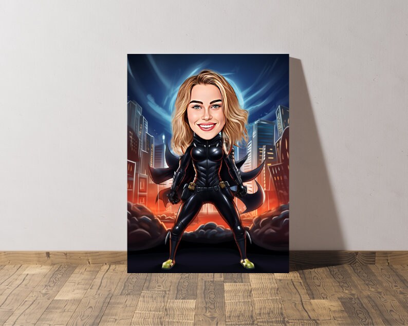 Personalised Catwoman Caricature
