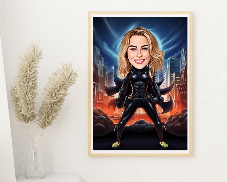 Personalised Catwoman Caricature