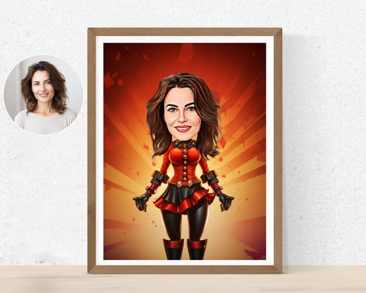 Personalised Harley Quinn Caricature