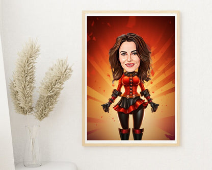 Personalised Harley Quinn Caricature