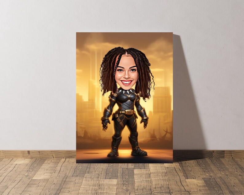 Personalised Black Panther Caricature