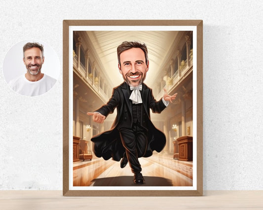 Personalised Lawyer Caricature