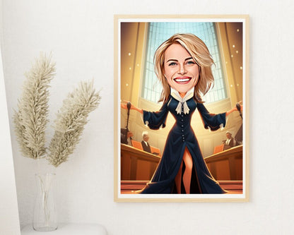 Personalised Lawyer Caricature