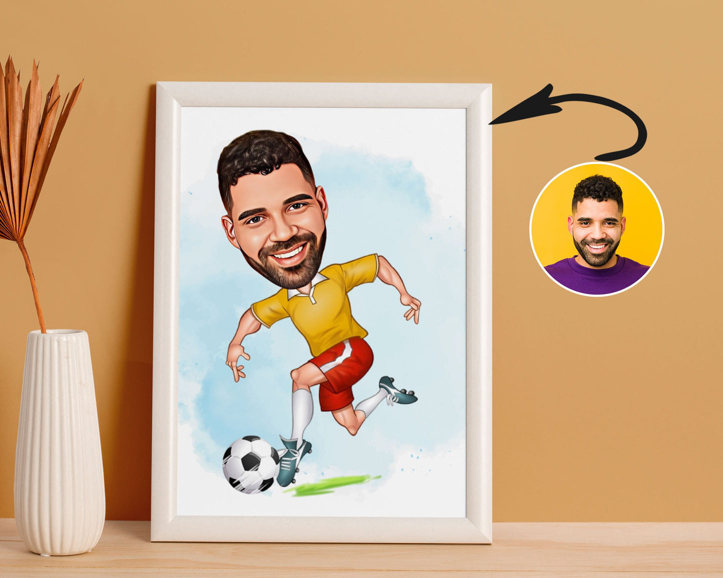 Personalised Soccer Caricature
