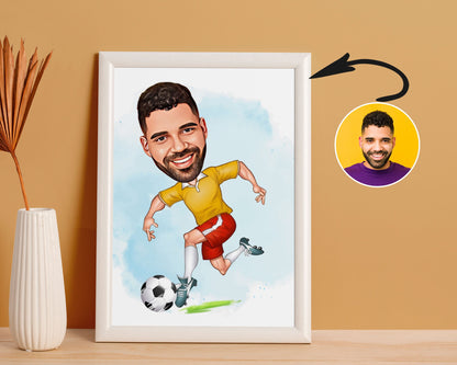 Personalised Soccer Caricature