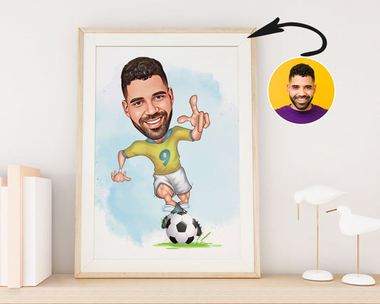 Personalised Soccer Caricature