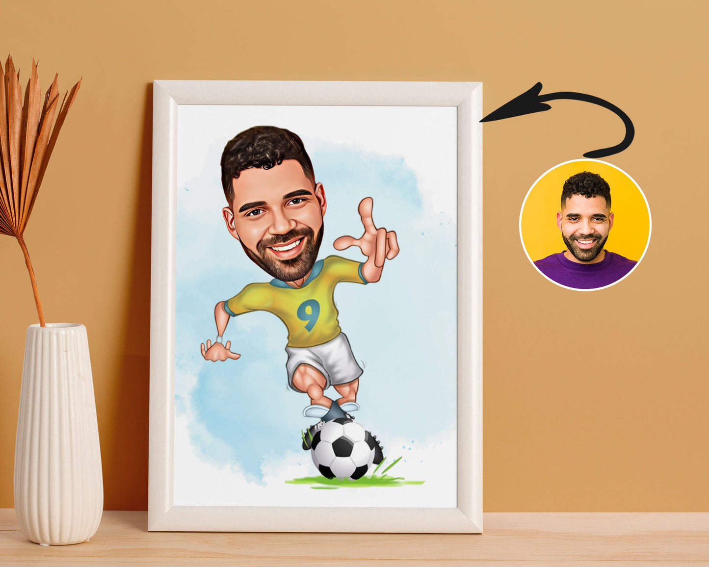 Personalised Soccer Caricature