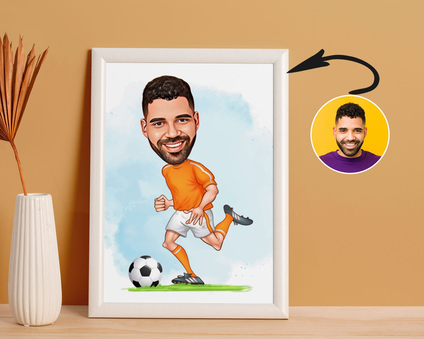 Personalised Soccer Caricature