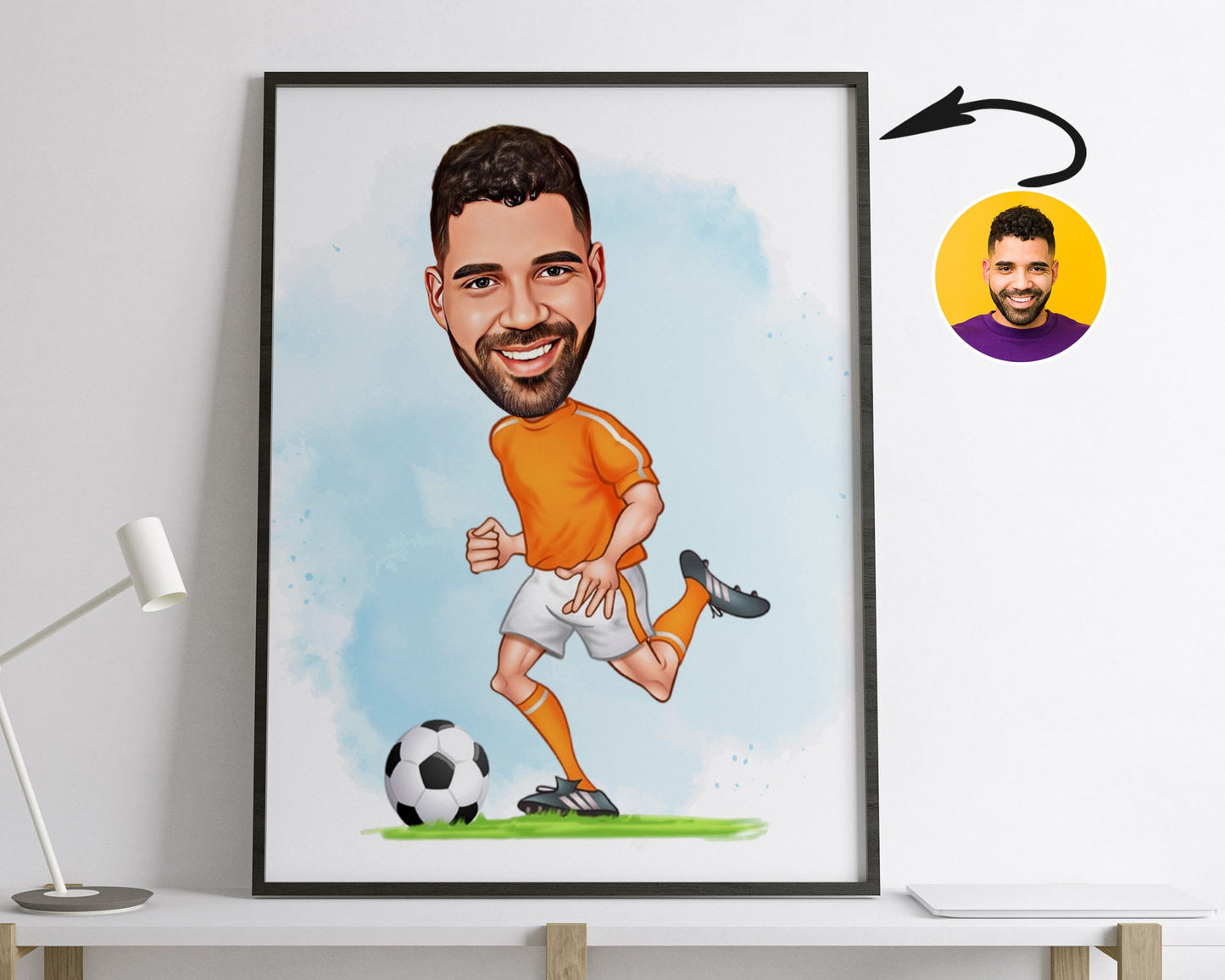 Personalised Soccer Caricature
