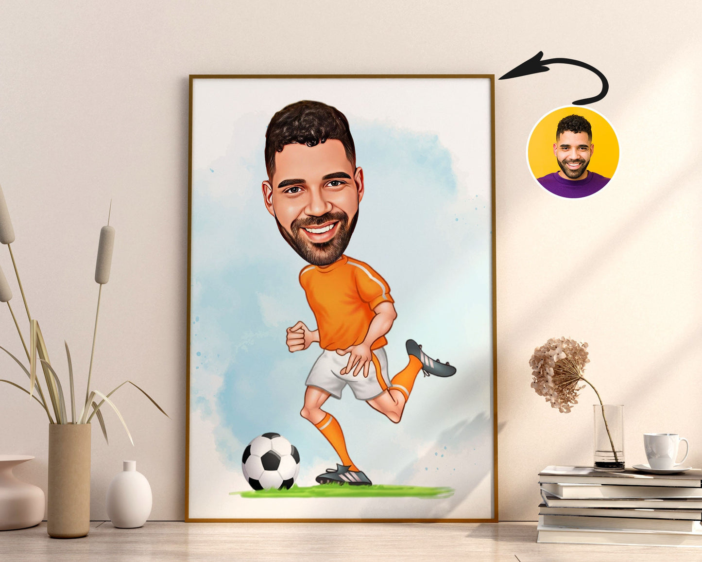 Personalised Soccer Caricature