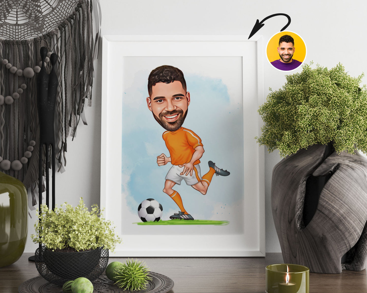 Personalised Soccer Caricature