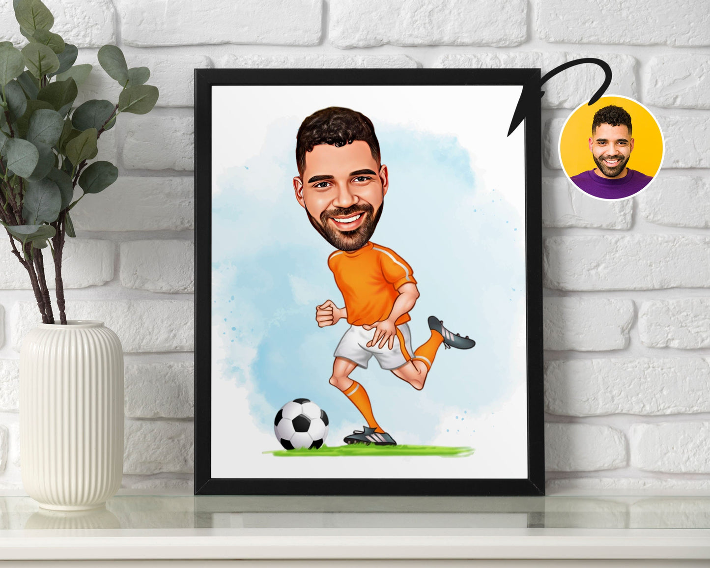 Personalised Soccer Caricature