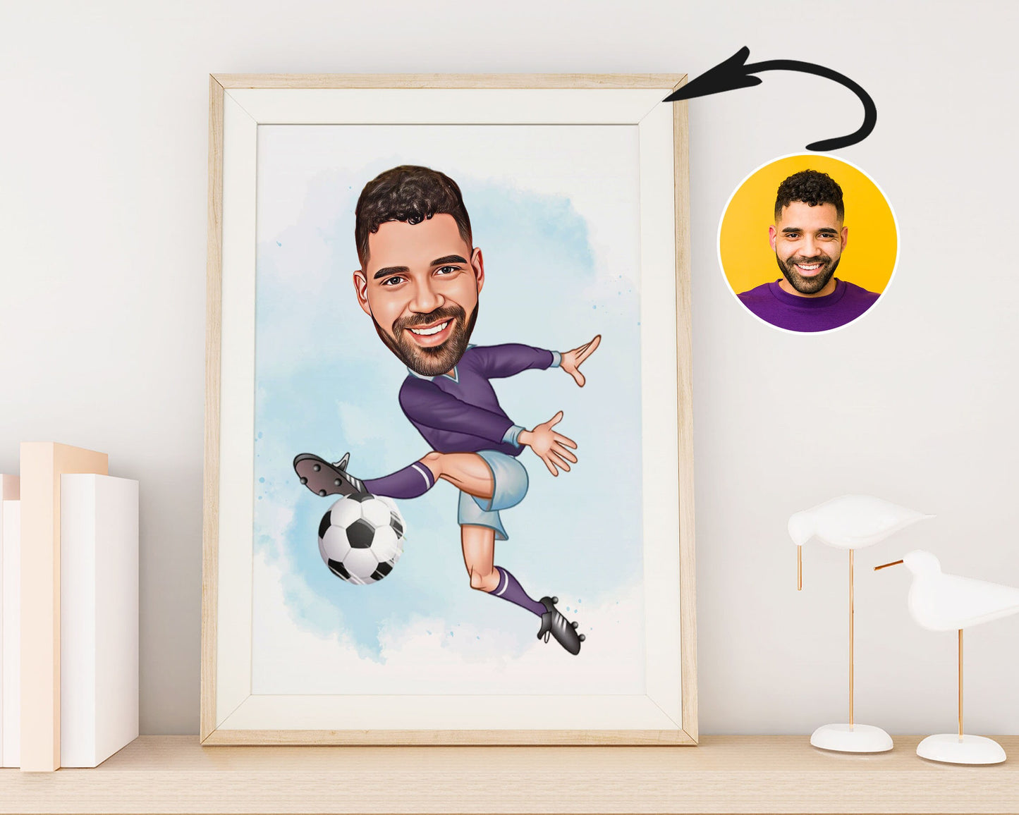 Personalised Soccer Caricature