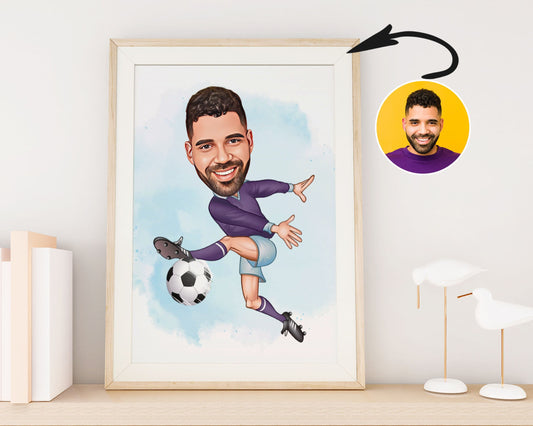 Personalised Soccer Caricature