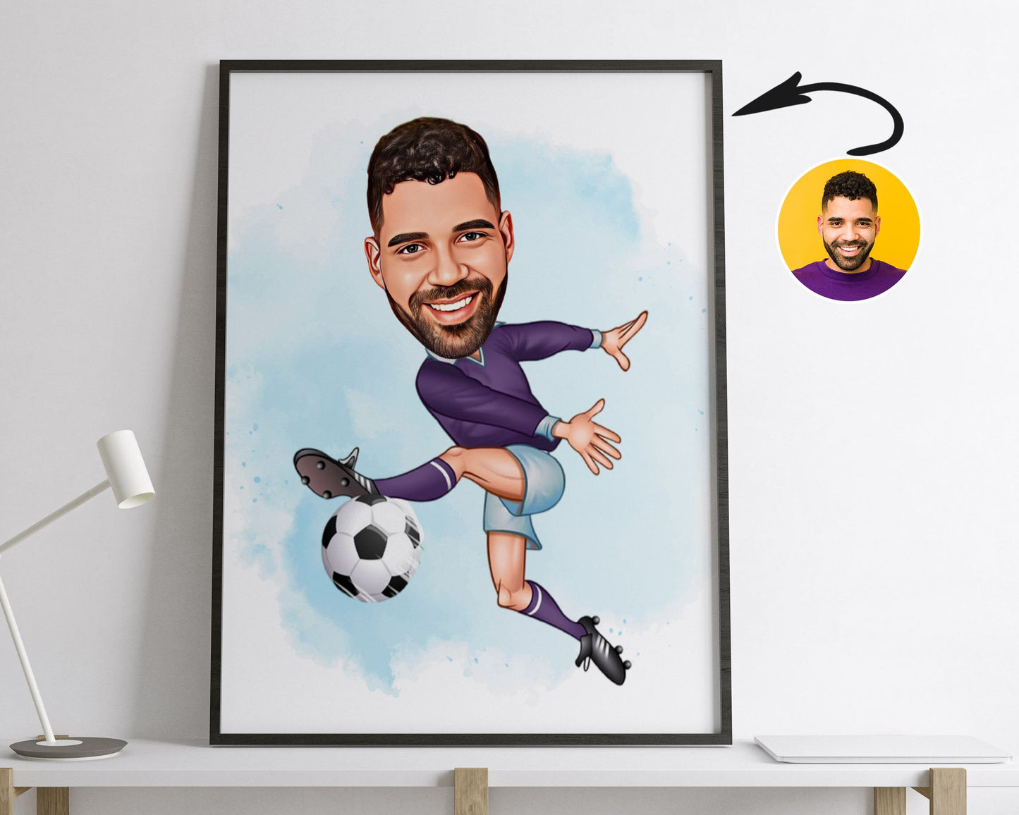 Personalised Soccer Caricature