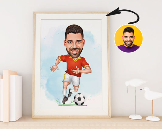 Personalised Soccer Caricature