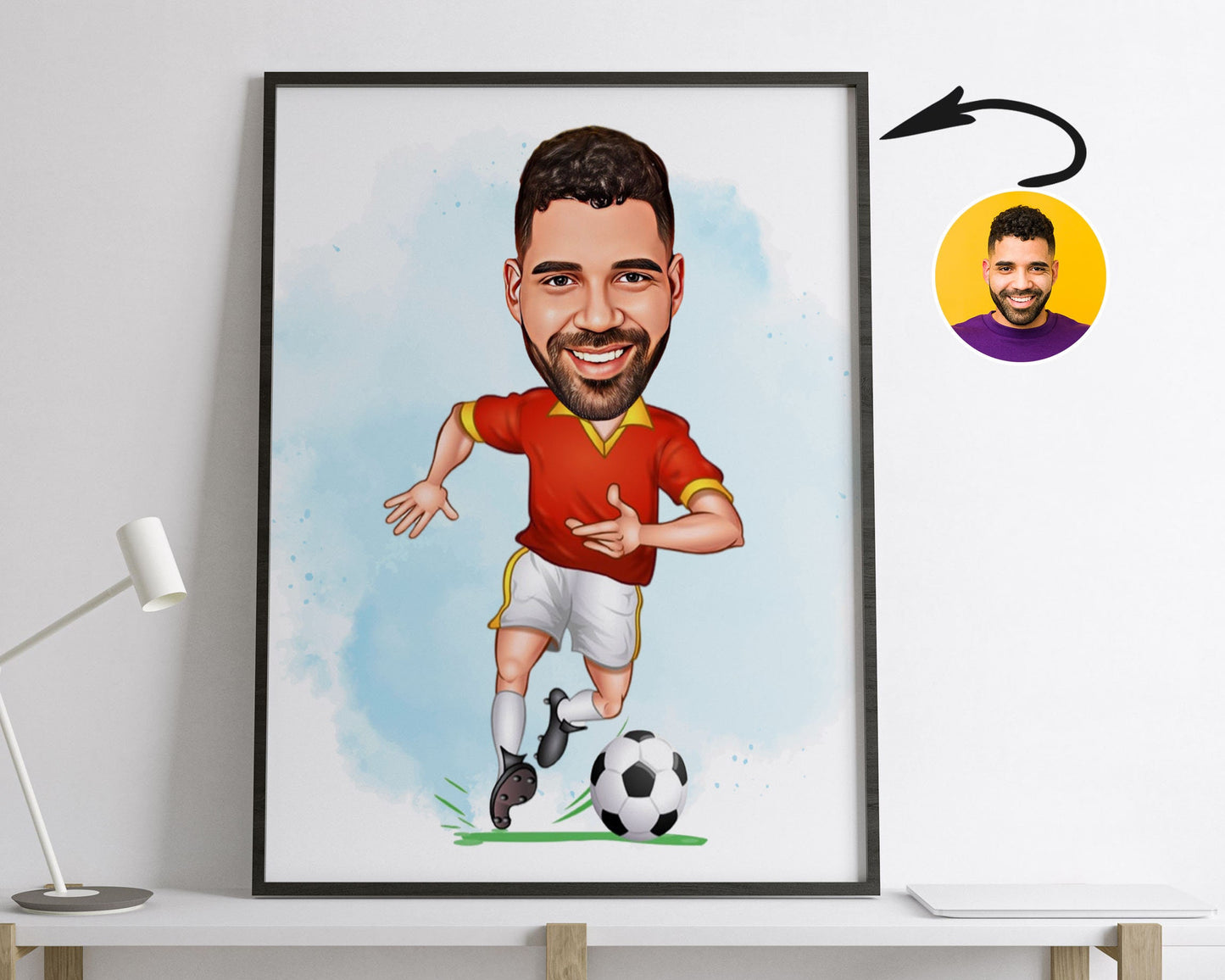 Personalised Soccer Caricature