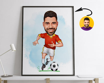 Personalised Soccer Caricature