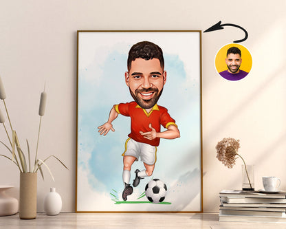 Personalised Soccer Caricature