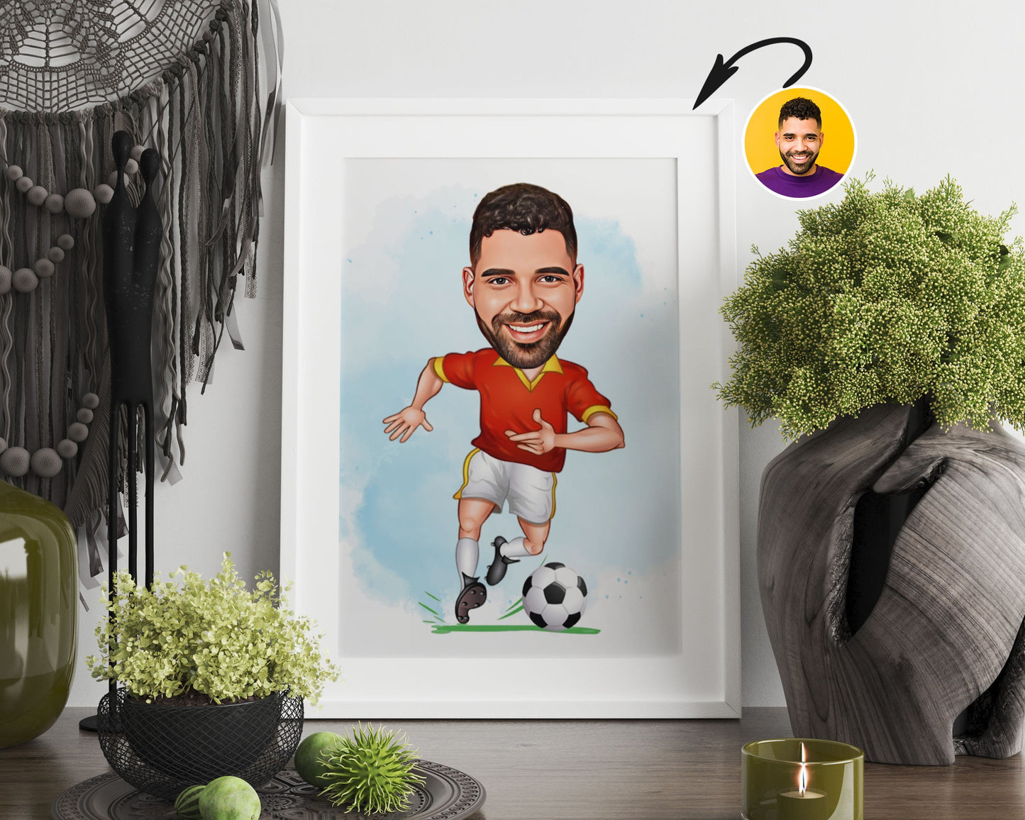 Personalised Soccer Caricature