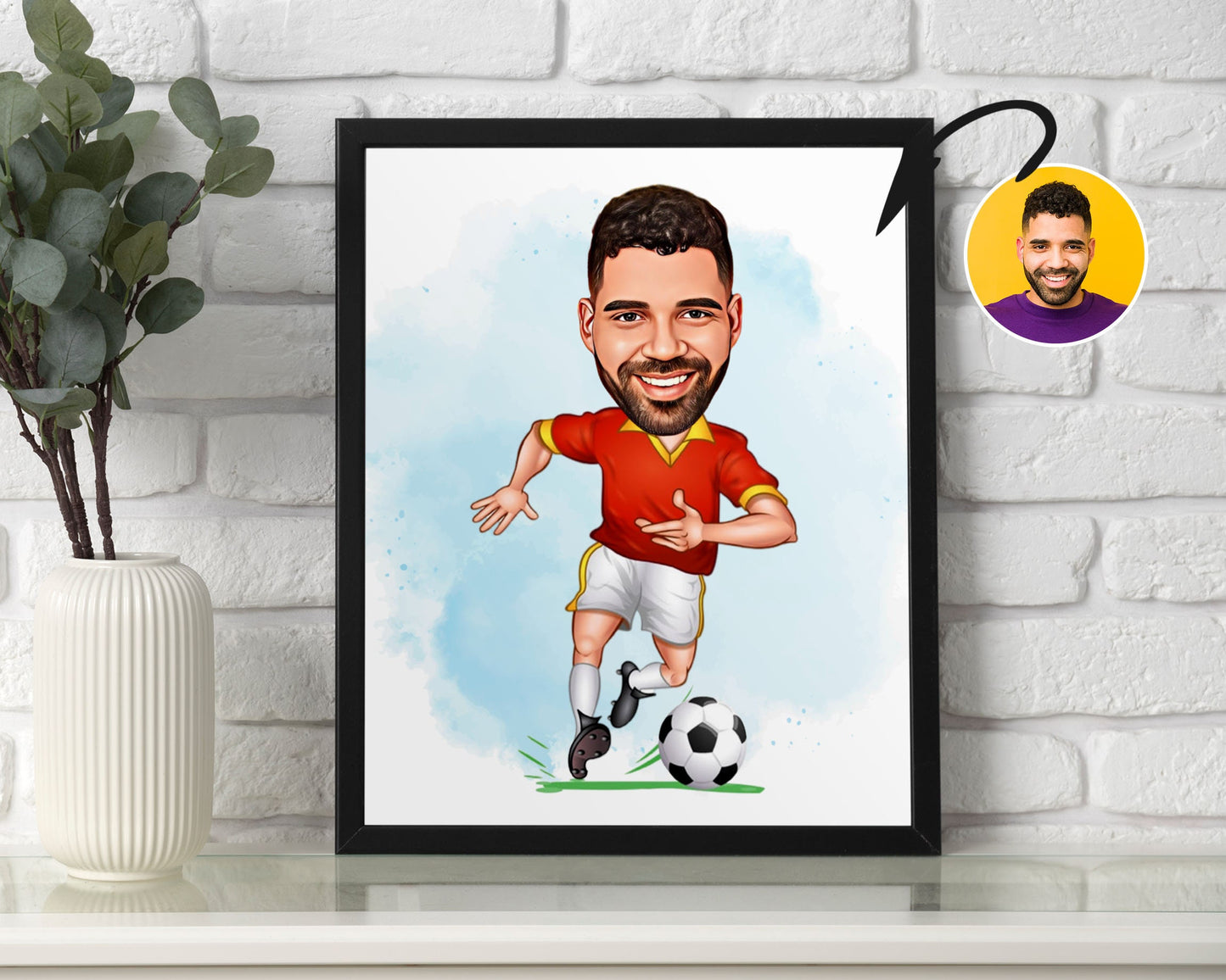 Personalised Soccer Caricature