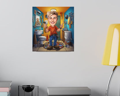 Personalised Plumber Caricature