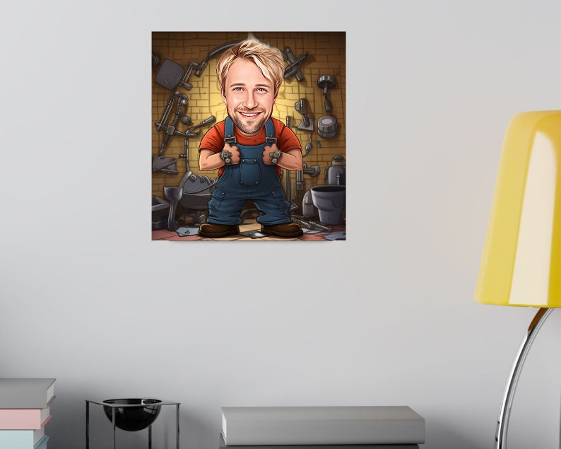 Personalised Plumber Caricature