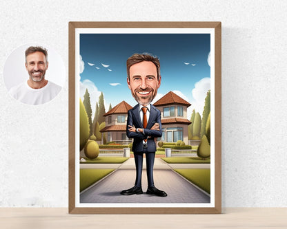Personalised Realtor Caricature
