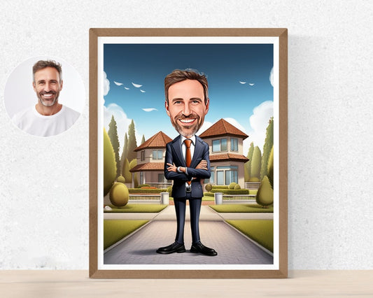 Personalised Realtor Caricature