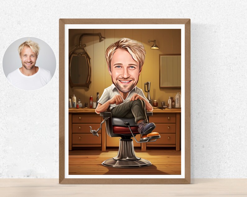 Personalised Hairdresser Caricature