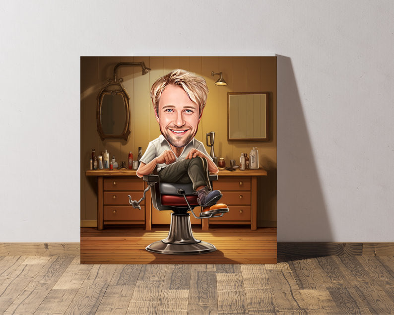 Personalised Hairdresser Caricature
