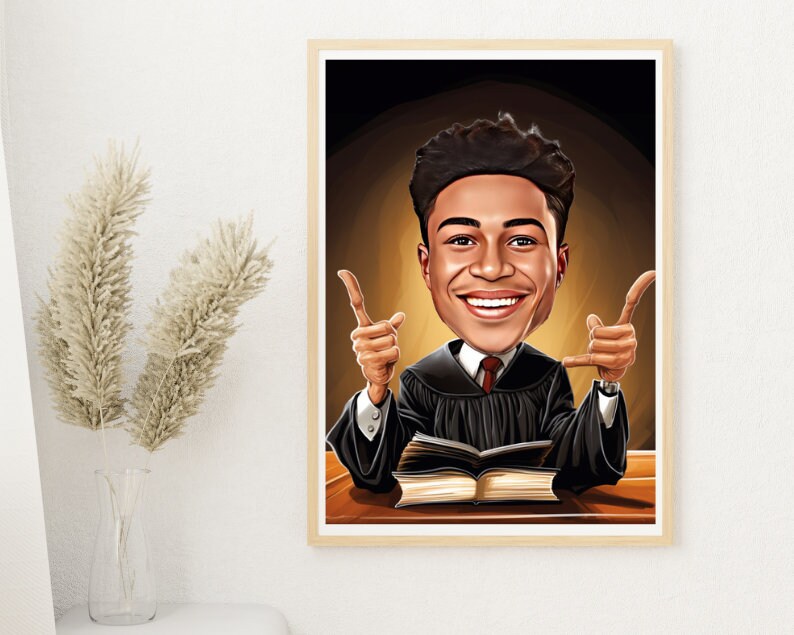 Personalised Lawyer Caricature