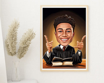 Personalised Lawyer Caricature