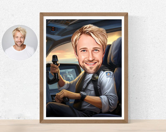 Personalised Pilot Caricature