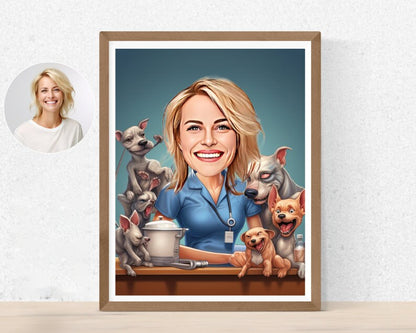Personalised Vet Caricature