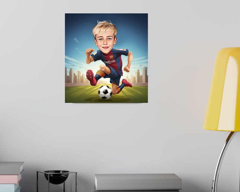 Personalised FC Barcelona Caricature