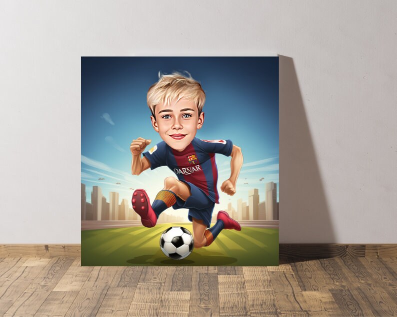 Personalised FC Barcelona Caricature