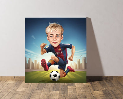 Personalised FC Barcelona Caricature
