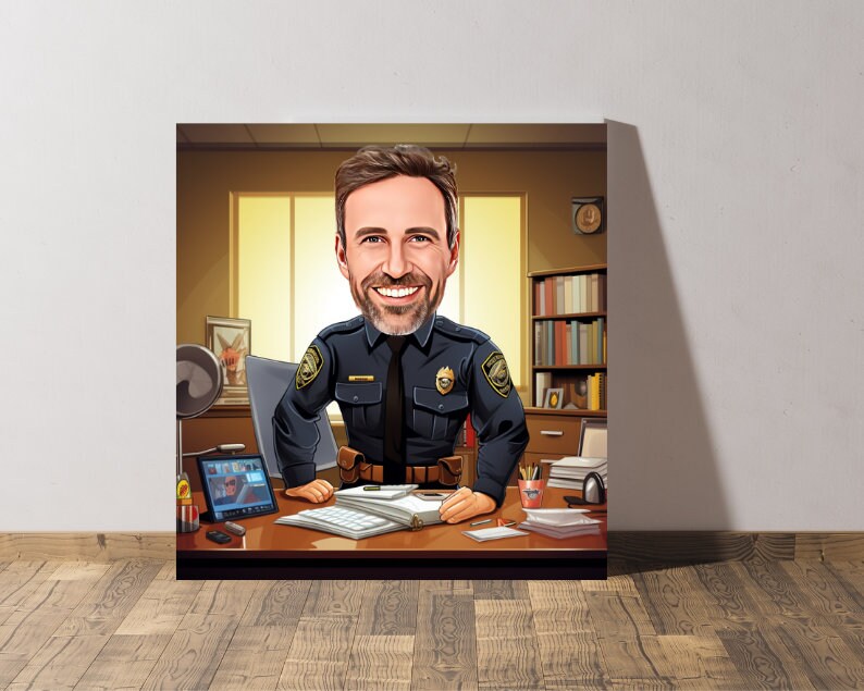Personalised Police Officer Caricature