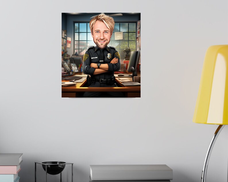 Personalised Police Officer Caricature