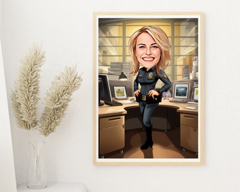 Personalised Police Officer Caricature