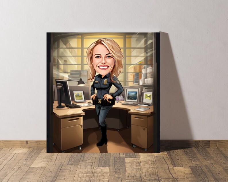 Personalised Police Officer Caricature