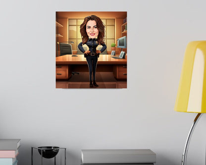 Personalised Police Officer Caricature