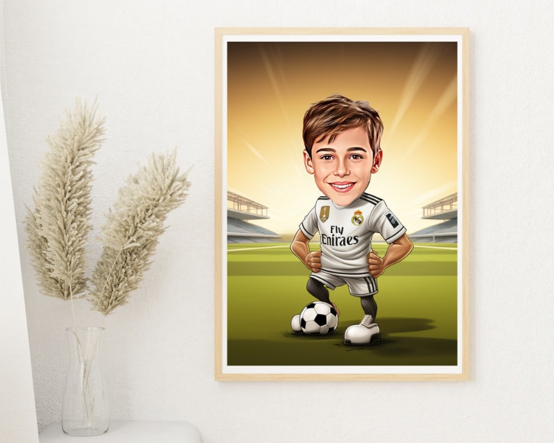 Personalised Real Madrid Caricature