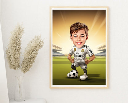 Personalised Real Madrid Caricature