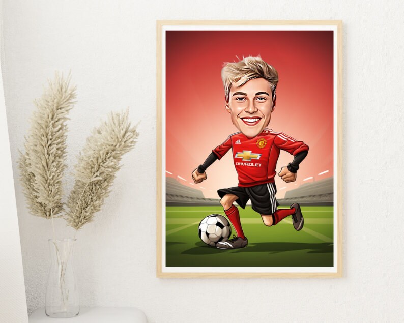 Personalised Man United Caricature