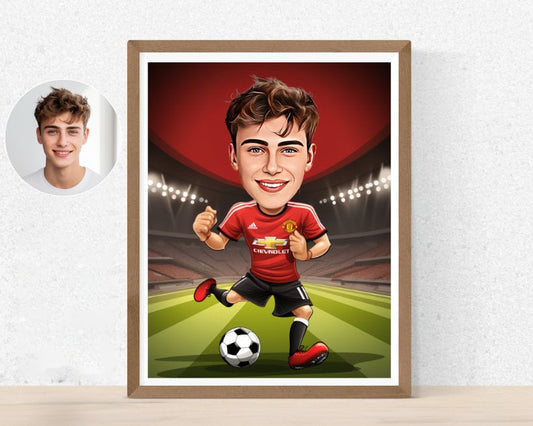 Personalised Man United Caricature