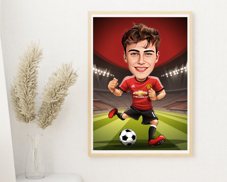 Personalised Man United Caricature