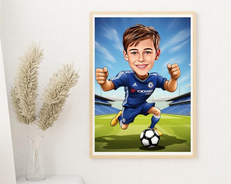 Personalised FC Chelsea Caricature